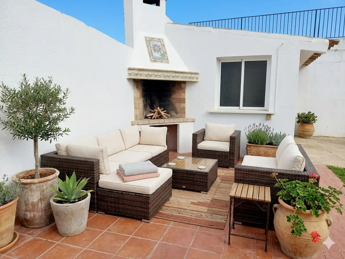 Terraza de Casa o chalet de alquiler con opción a compra en Vilanova i la Geltrú con Calefacción, Terraza y Trastero