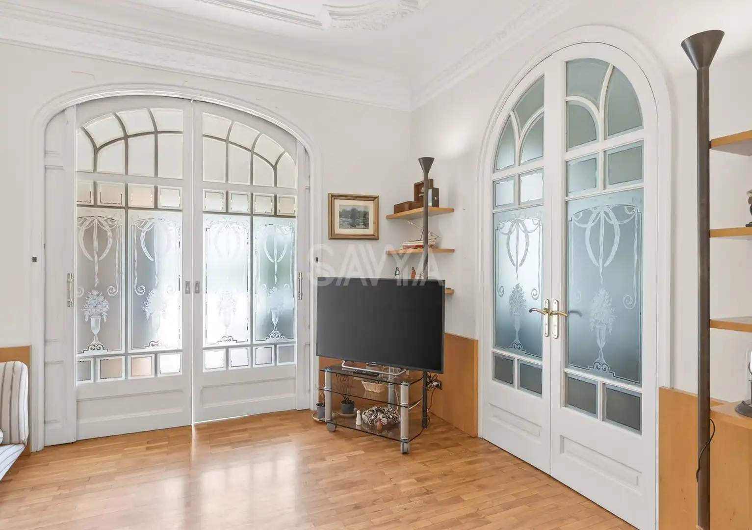 Sala d'estar de Pis en venda en Barcelona amb Aire condicionat i Terrassa
