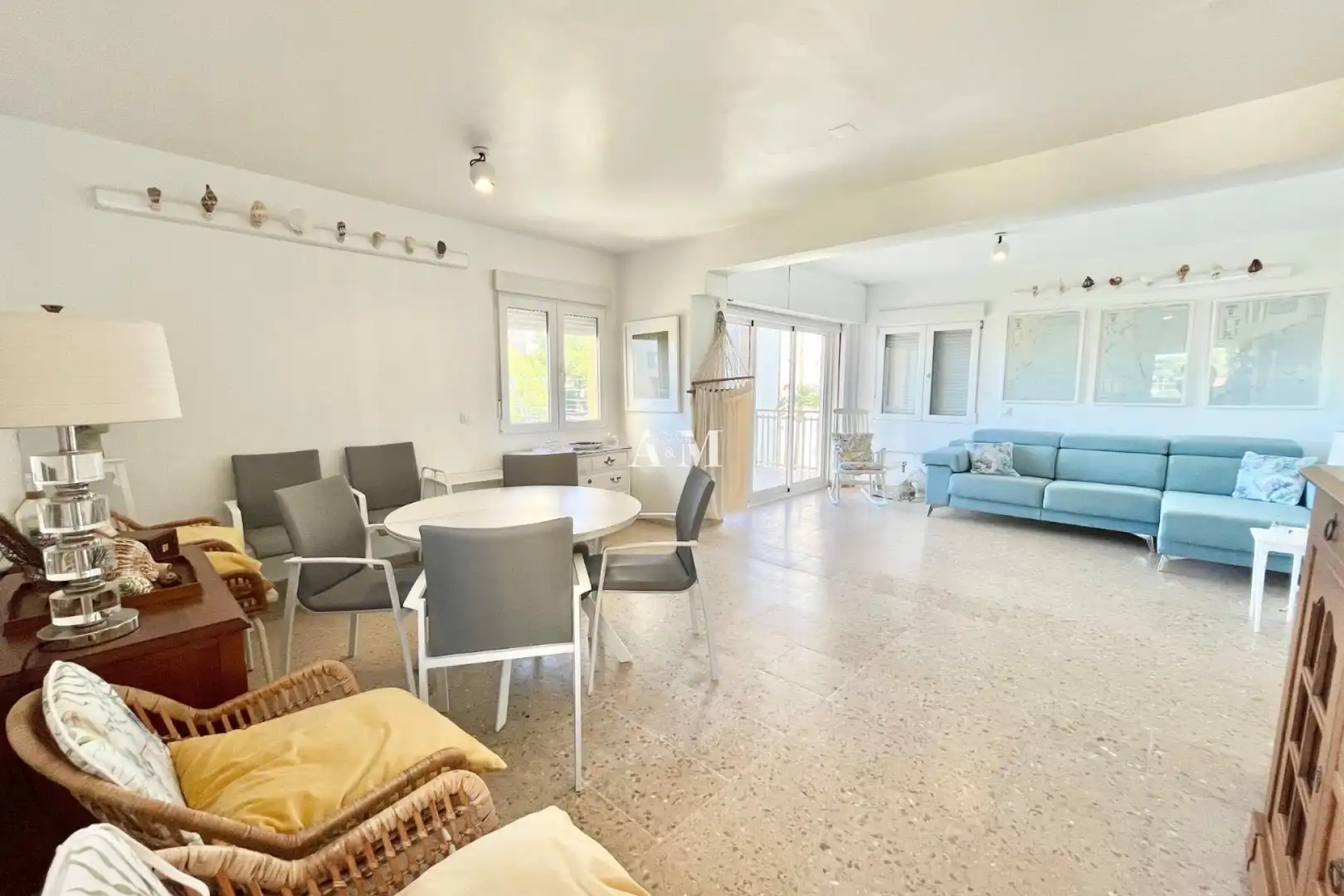 Wohnzimmer von Wohnung zur Miete in Orihuela mit Klimaanlage, Heizung und Terrasse