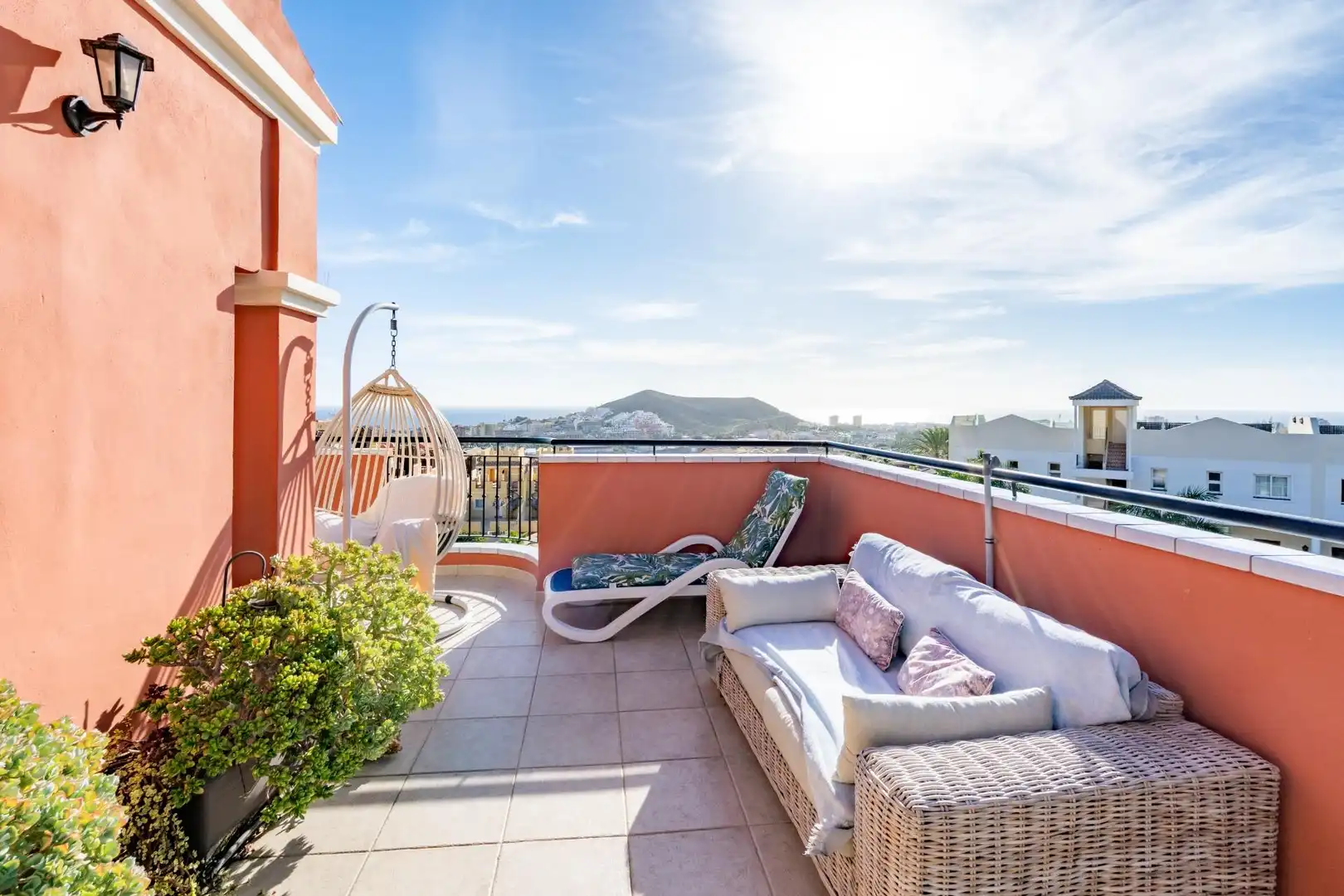 Terrassa de Apartament de lloguer en Arona amb Jardí privat, Terrassa i Moblat