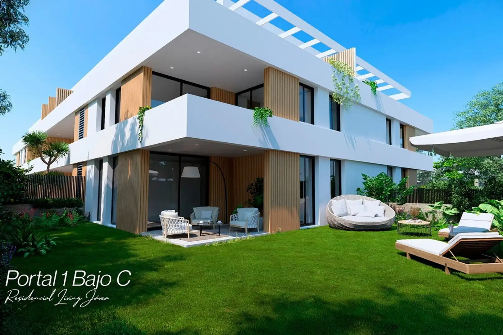 Außenansicht von Dachboden zum Verkauf in Jávea / Xàbia mit Klimaanlage, Heizung und Privatgarten