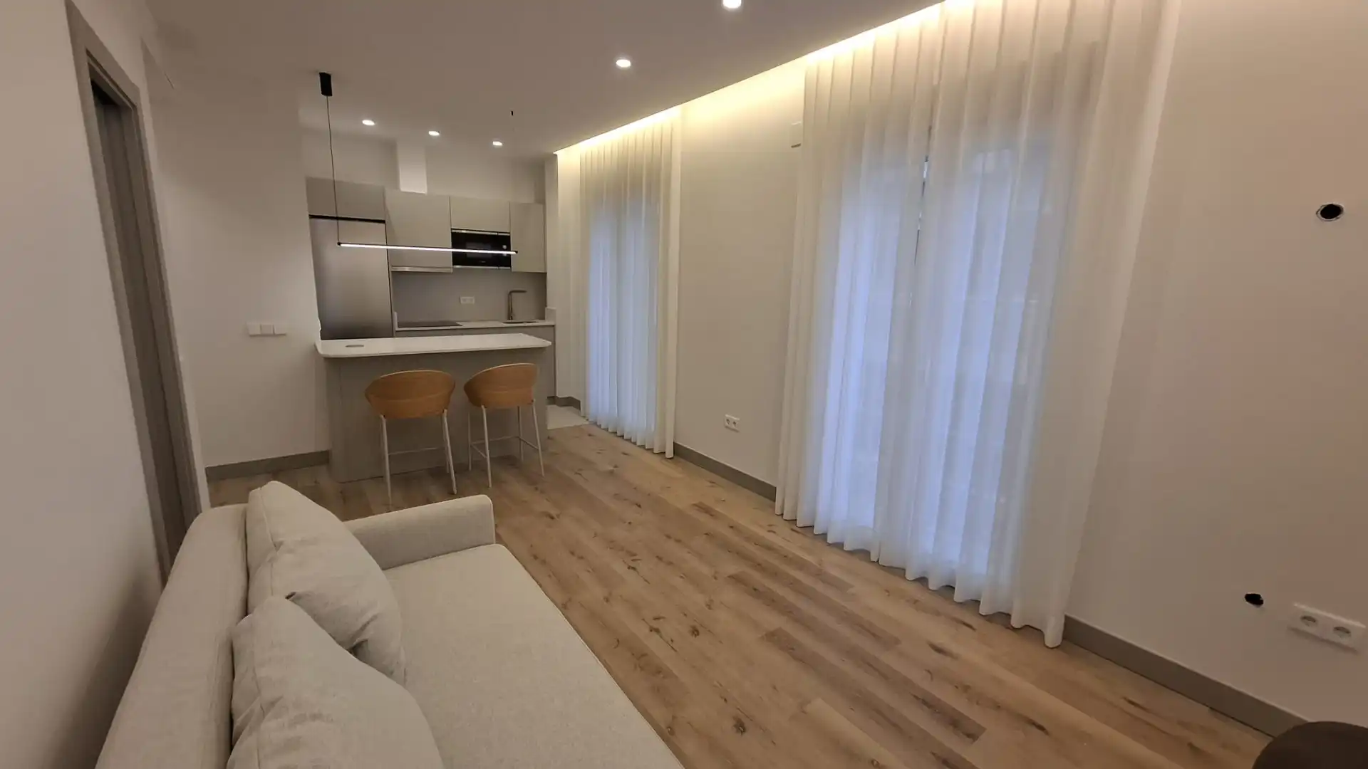 Wohnzimmer von Wohnungen zur Miete in Málaga mit Klimaanlage, Möbliert und Ofen