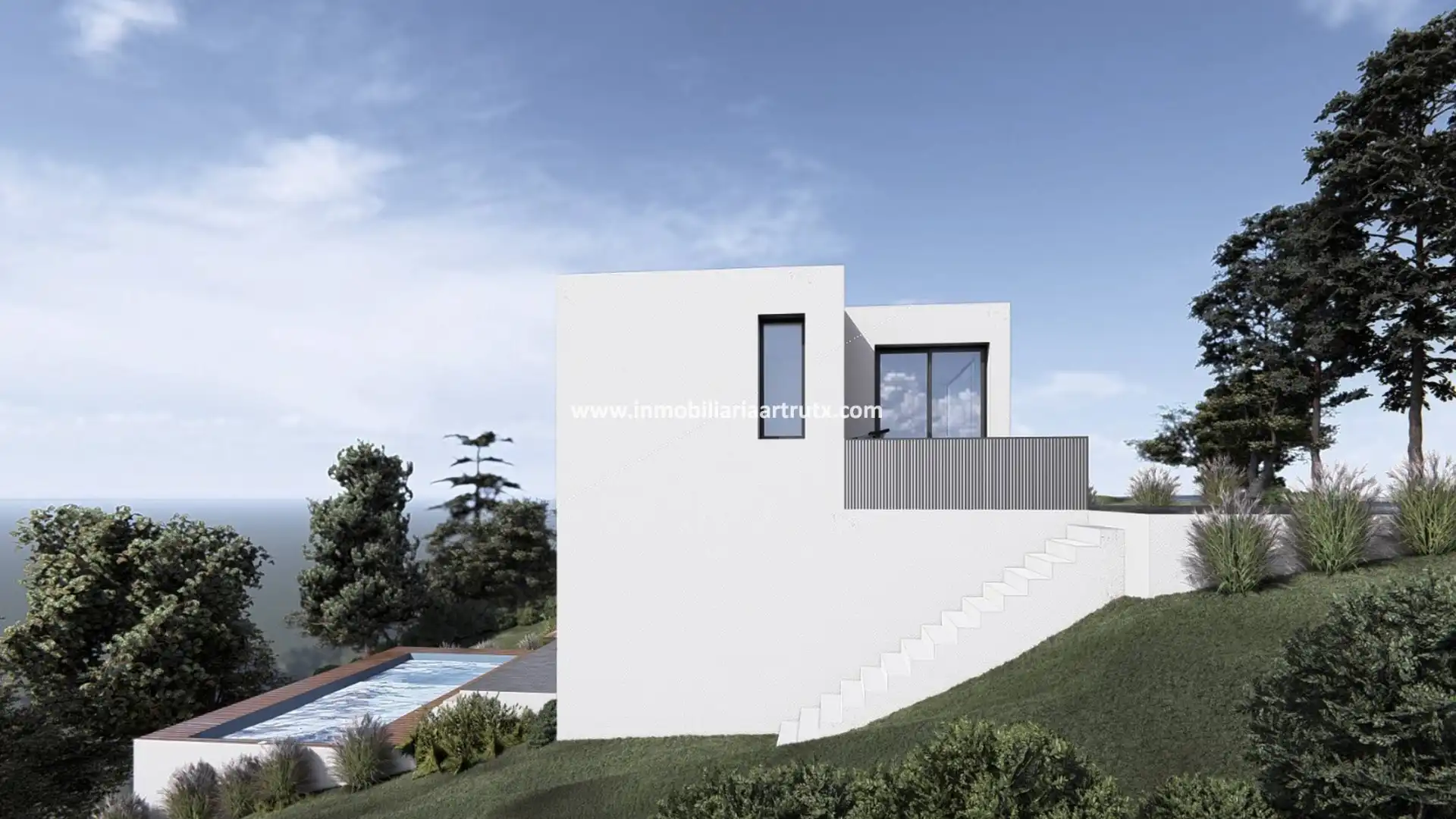 Vista exterior de Casa o xalet en venda en Maó - Mahón amb Piscina