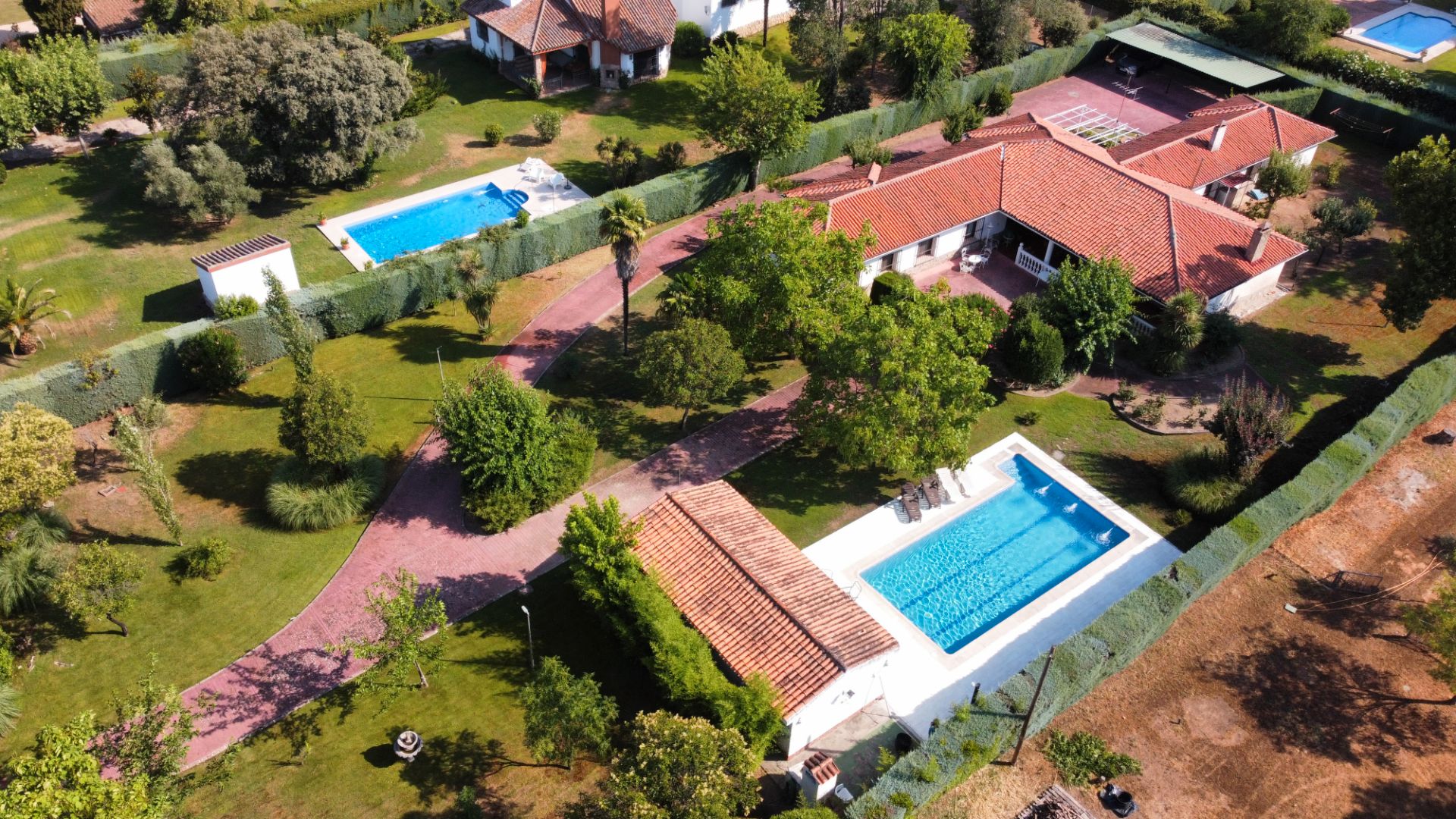 Swimming pool of House or chalet for sale in San Román de los Montes  with Air Conditioner, Heating and Private garden