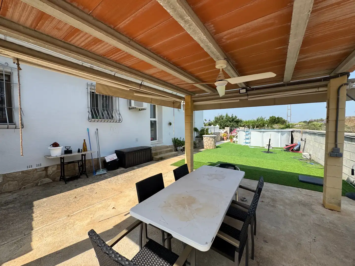 Terrassa de Casa o xalet en venda en Dénia amb Jardí privat, Terrassa i Piscina