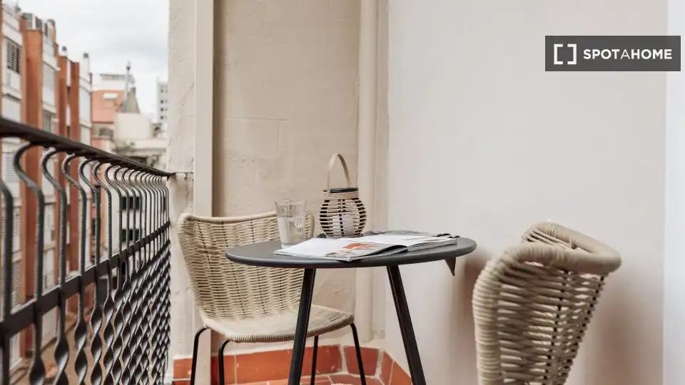 Terrassa de Apartament per a compartir en Barcelona amb Aire condicionat, Terrassa i Moblat