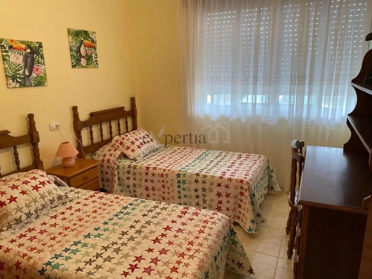 Schlafzimmer von Wohnung zur Miete in Boiro mit Heizung und Möbliert