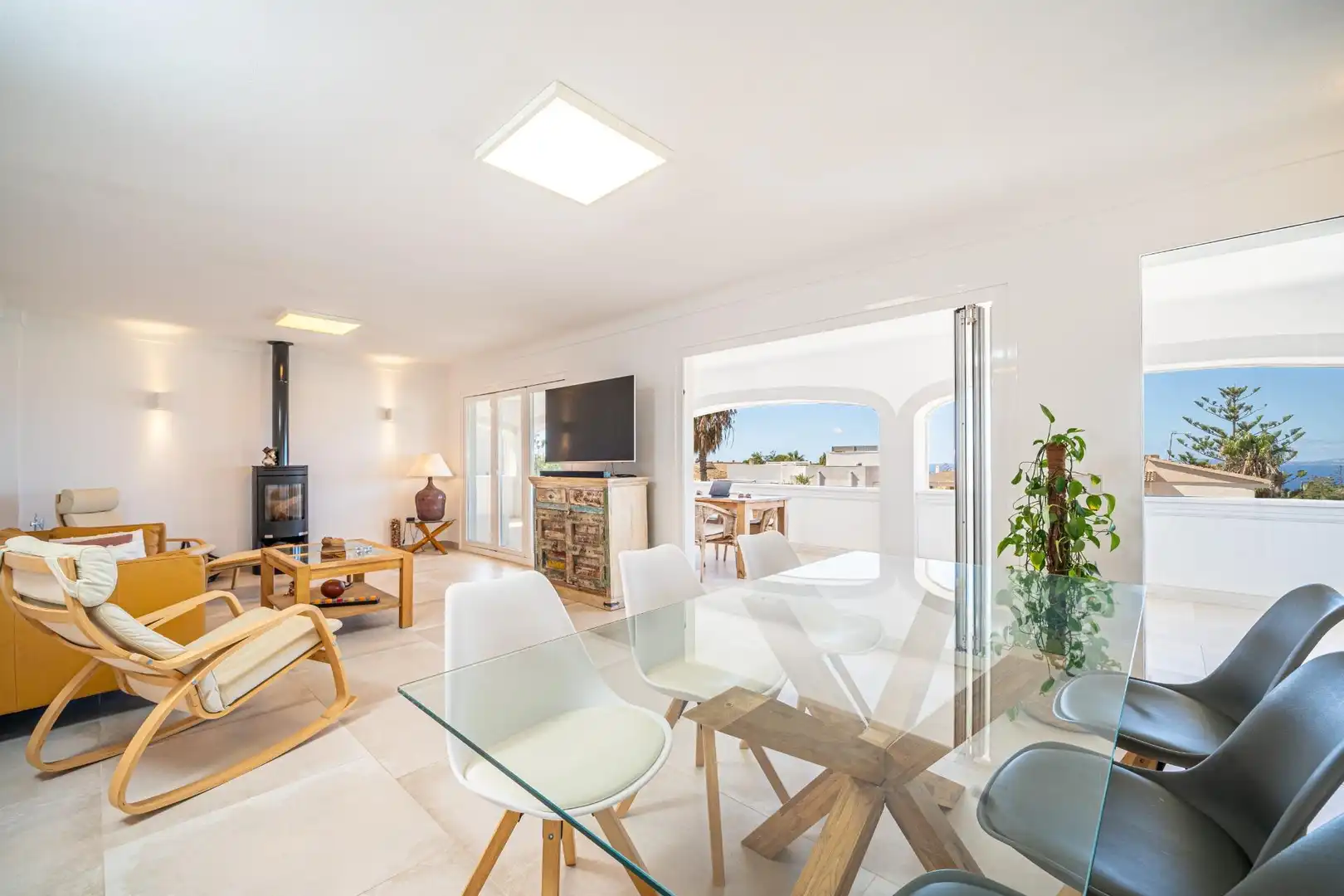Living room of Houses for rent in Llucmajor  with Air Conditioner, Private garden and Terrace