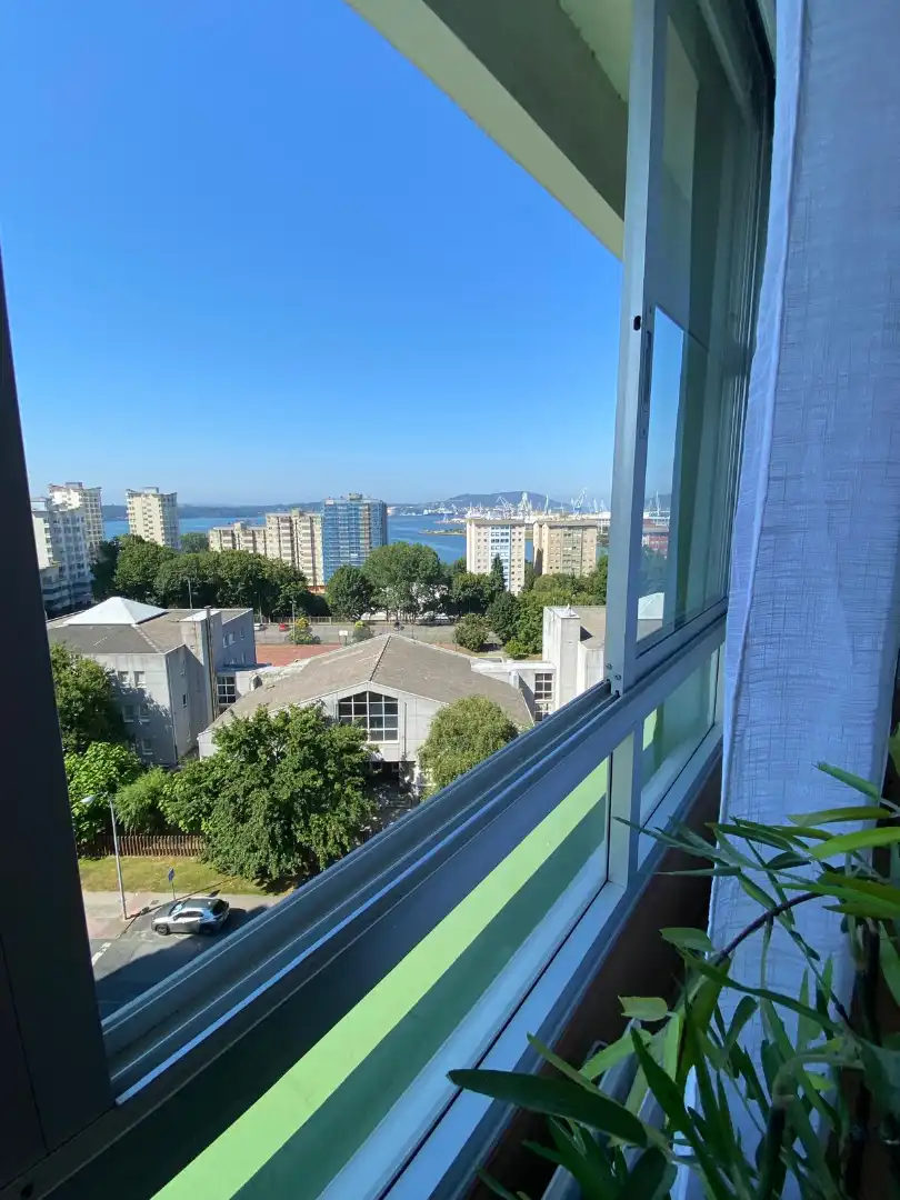 Terrasse von Wohnung zur Miete in Ferrol mit Heizung, Möbliert und Ofen