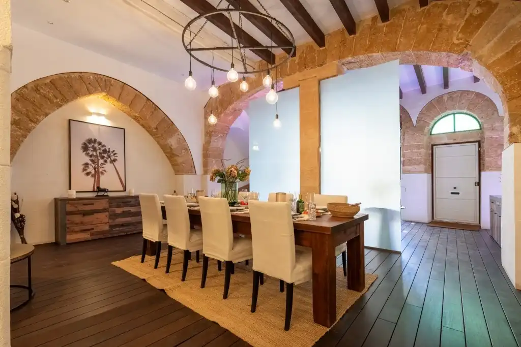 Comedor de Casa adosada en venta en  Palma de Mallorca con Aire acondicionado, Parquet y Terraza
