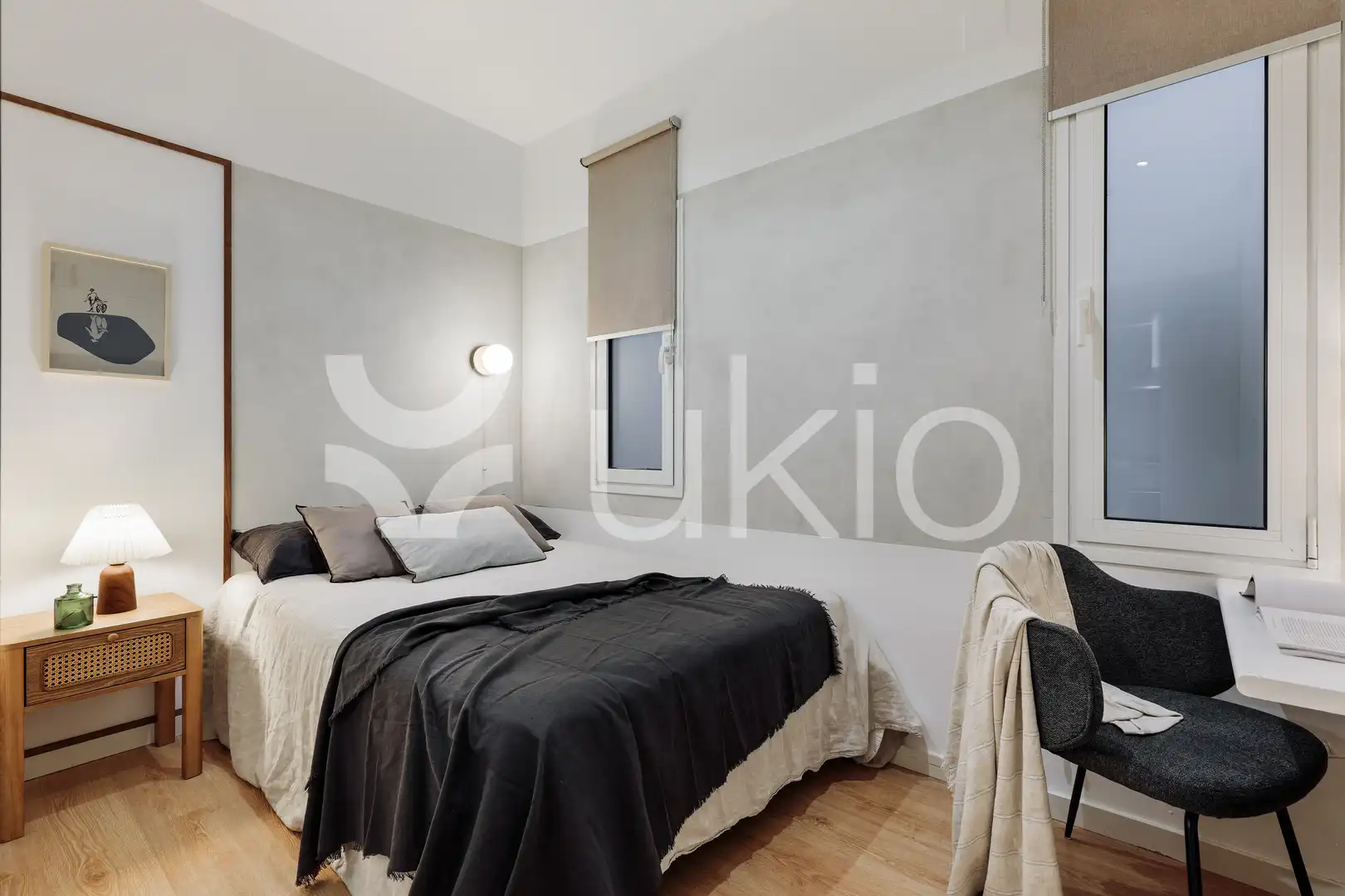 Habitación de Apartamento de alquiler en Barcelona con Aire acondicionado, Calefacción y Amueblado