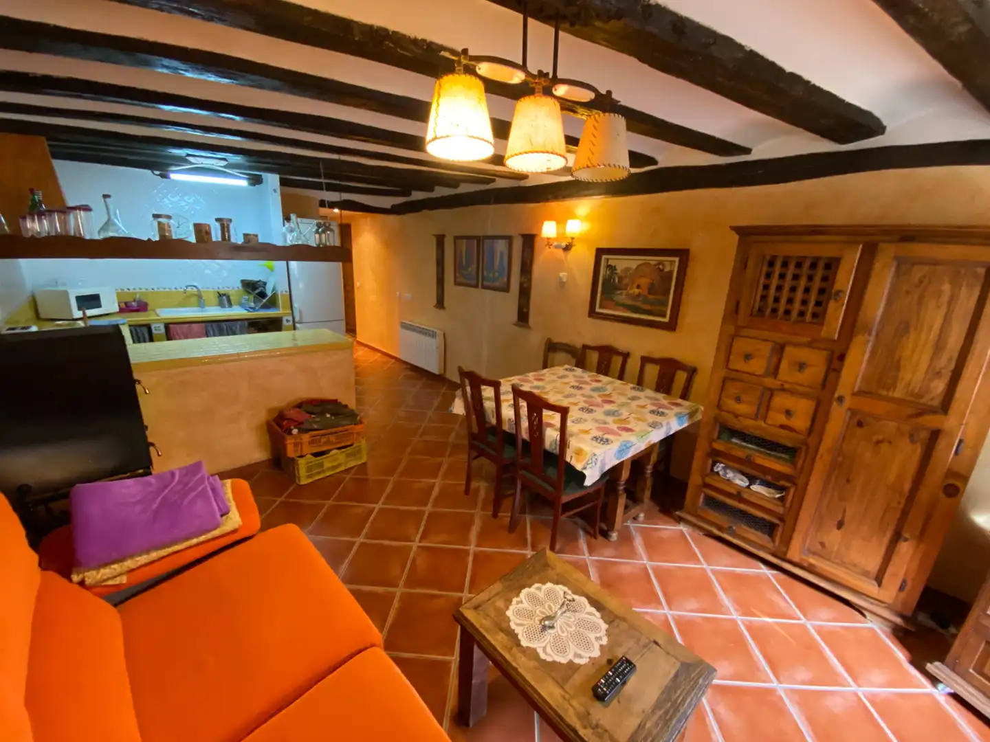 Sala d'estar de Dúplex en venda en Uncastillo amb Calefacció, Moblat i Microones