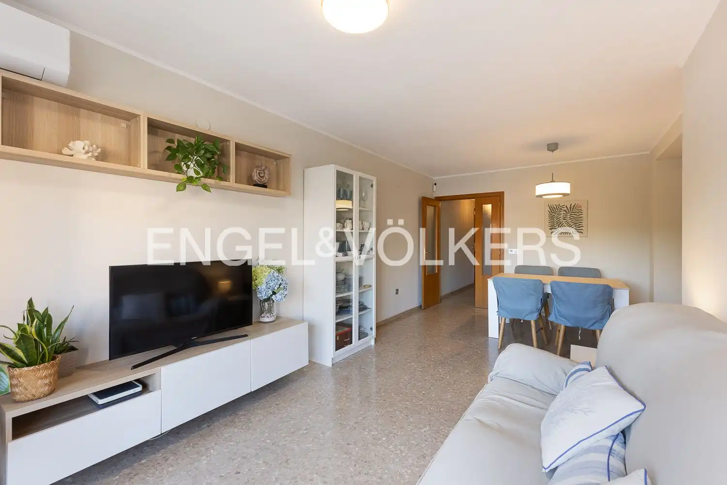 Wohnzimmer von Wohnung zur Miete in Alboraya mit Klimaanlage, Heizung und Möbliert