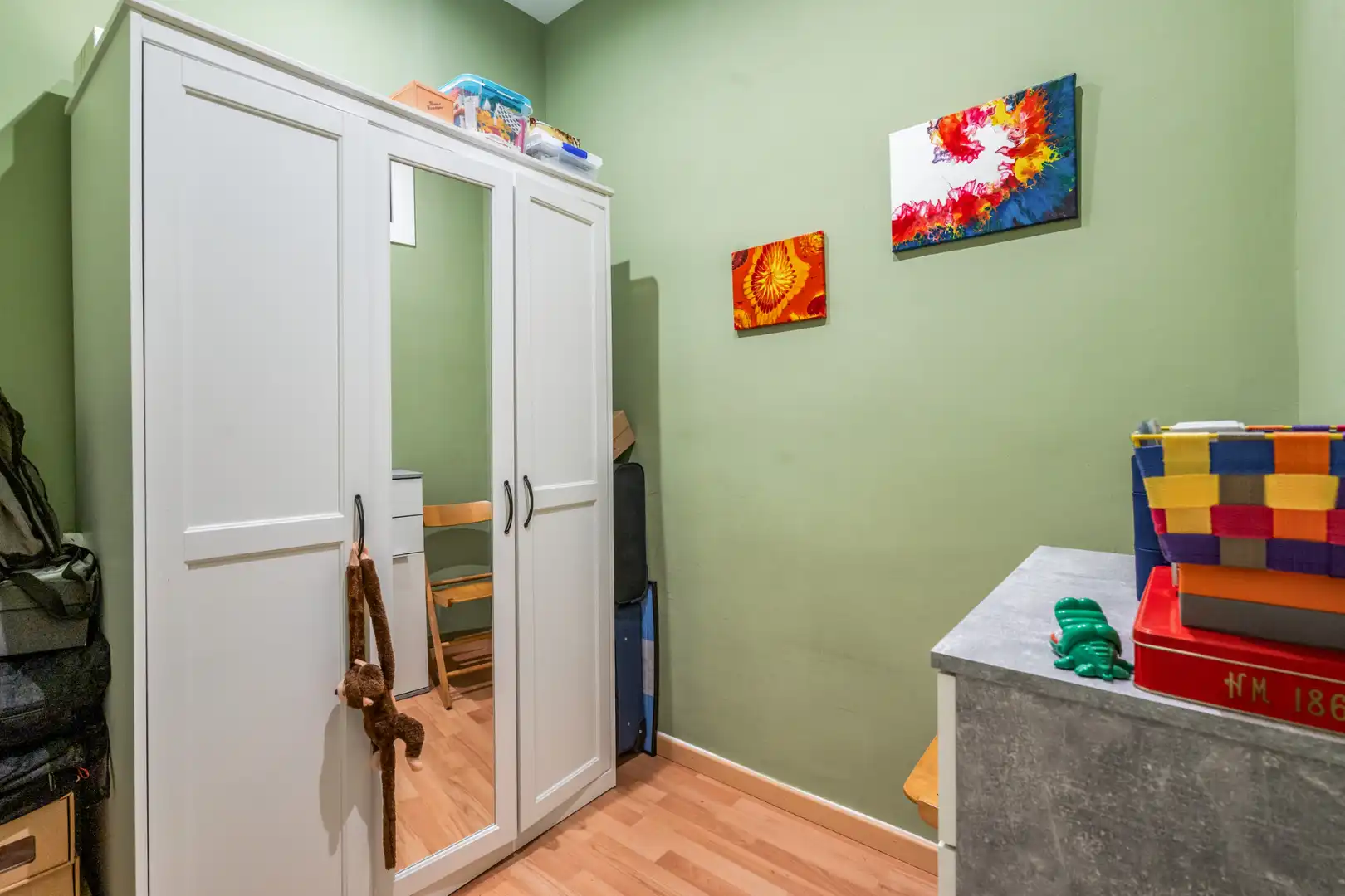 Schlafzimmer von Wohnung zum Verkauf in Barcelona mit Klimaanlage, Heizung und Balkon