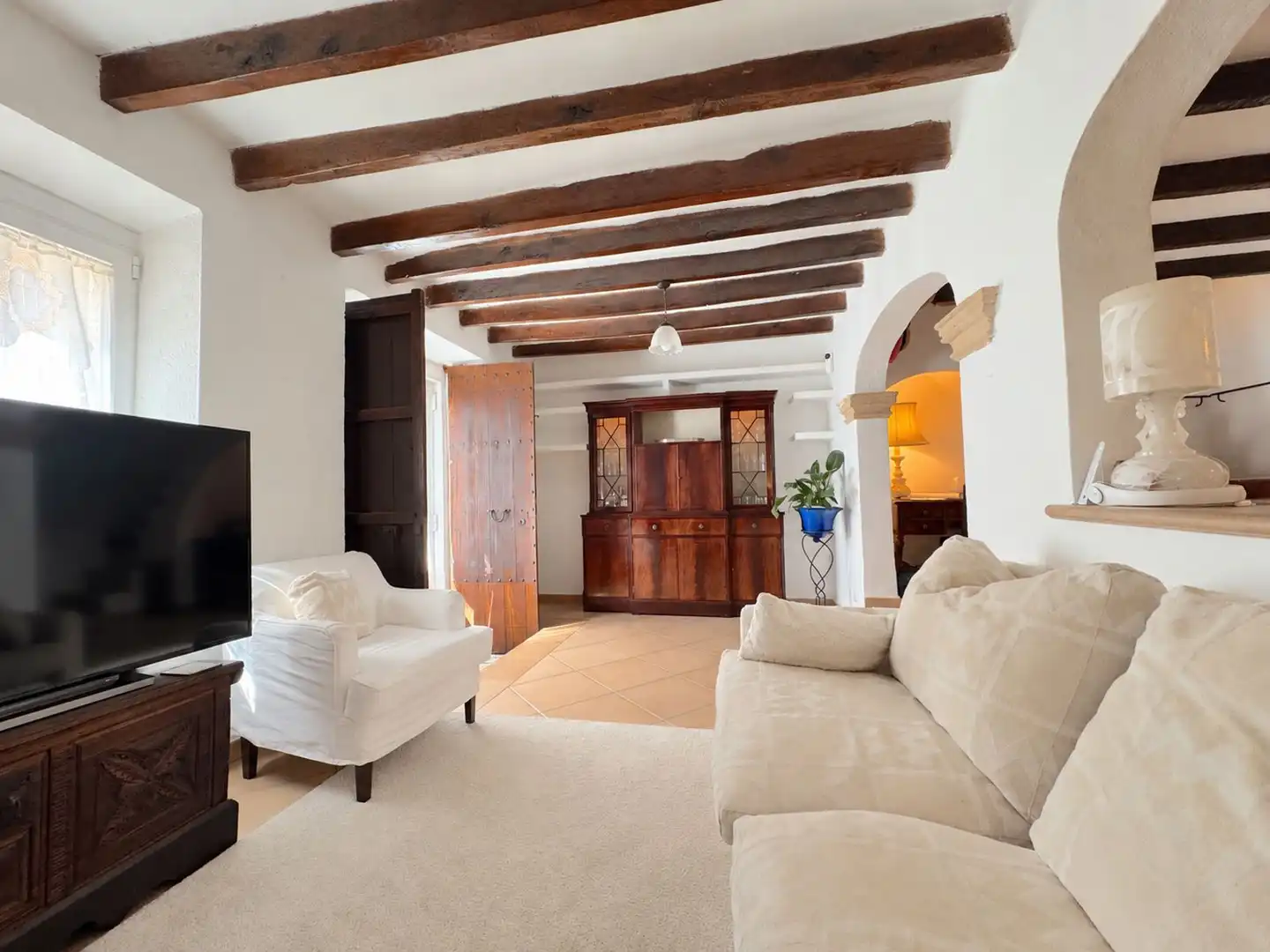 Sala d'estar de Casa adosada en venda en Pollença amb Aire condicionat, Calefacció i Terrassa