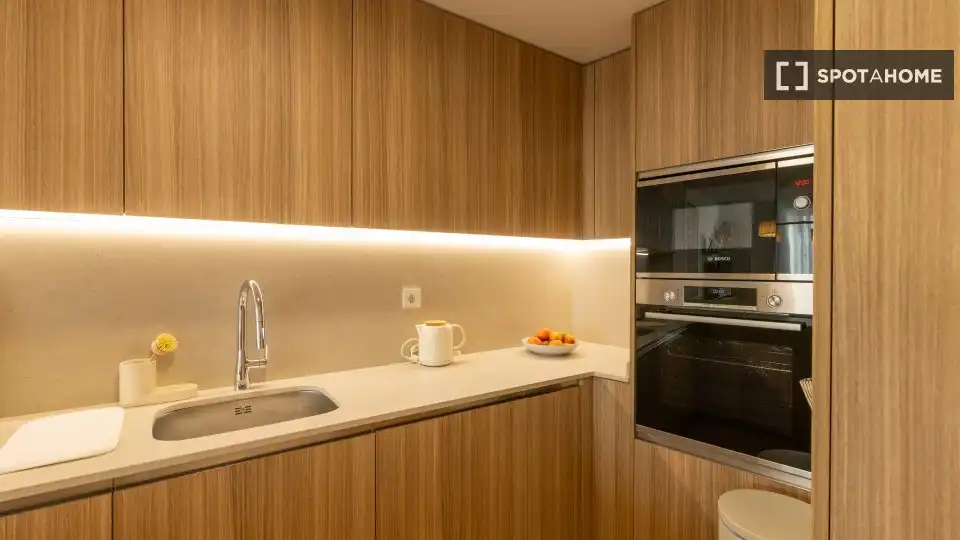 Cocina de Piso de alquiler en Valencia con Aire acondicionado, Calefacción y Amueblado