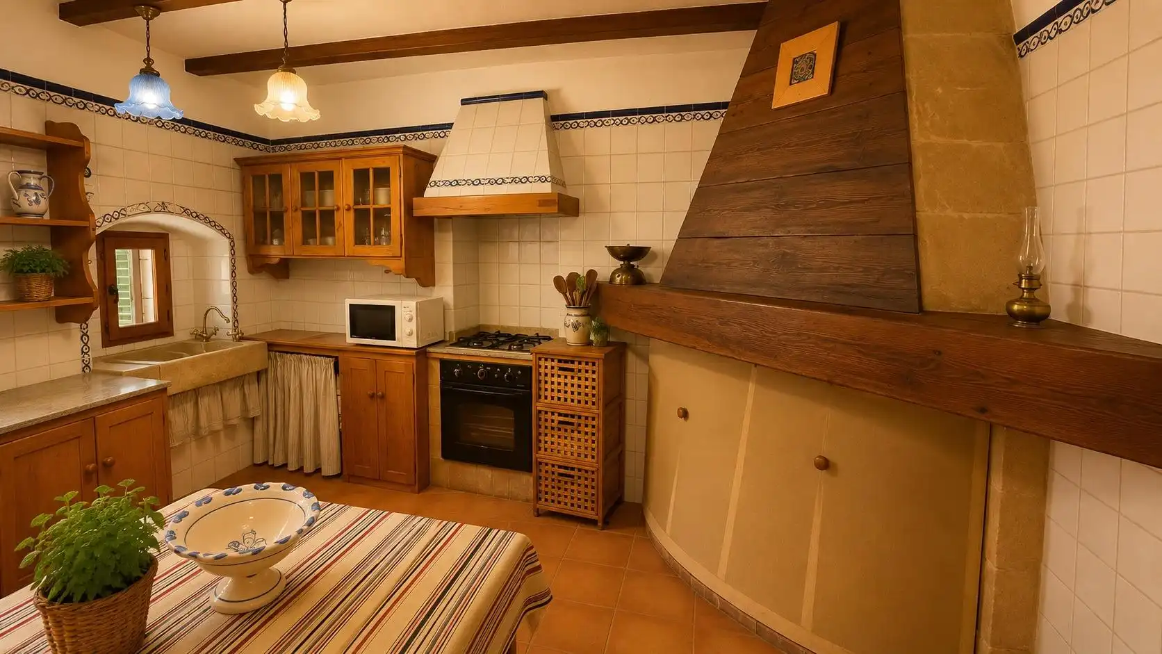 Kitchen of Houses for sale in Selva  with Air Conditioner, Private garden and Terrace
