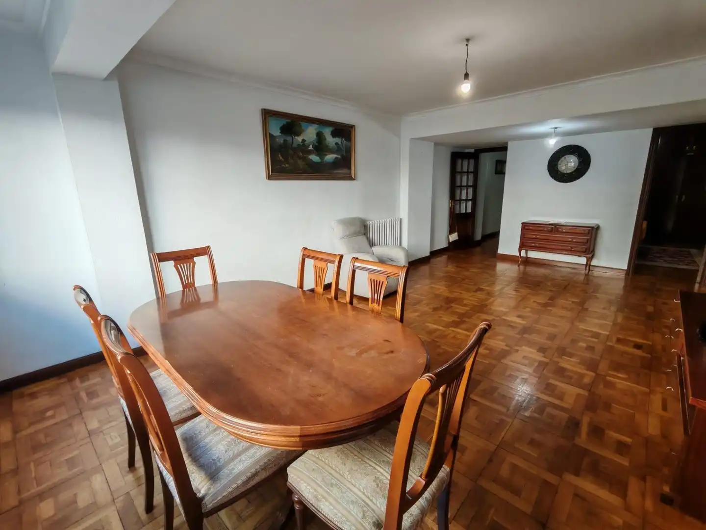 Dining room of Flat for rent in Vigo   with Heating, Terrace and Furnished