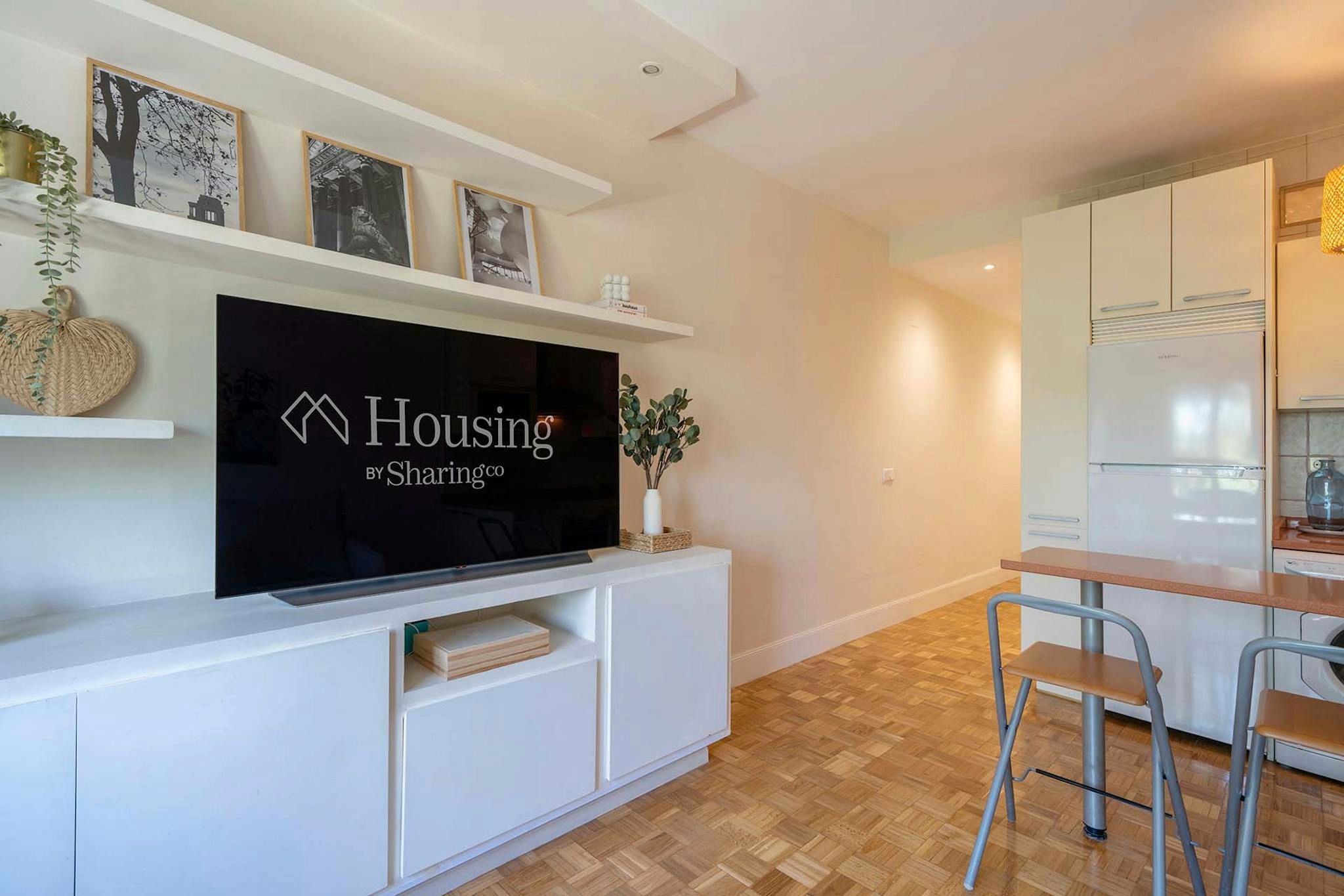 Living room of Flat to rent in  Madrid Capital  with Air Conditioner and Washing machine