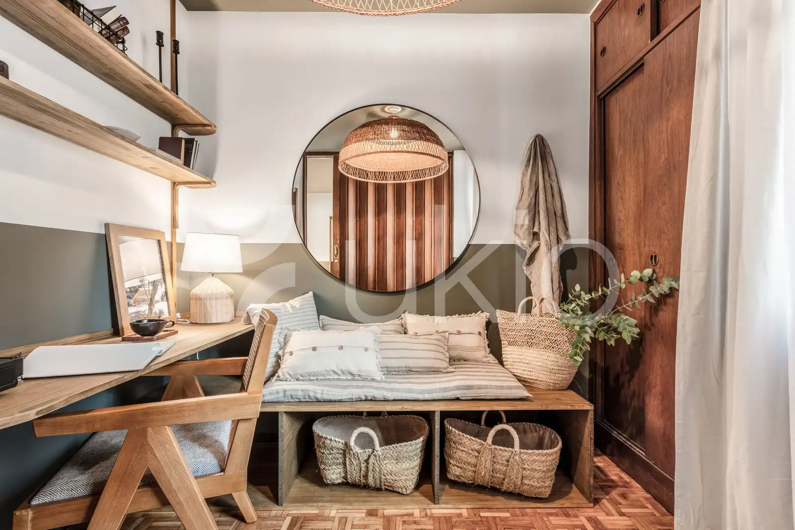 Schlafzimmer von Wohnungen zur Miete in Madrid mit Klimaanlage, Möbliert und Waschmaschine