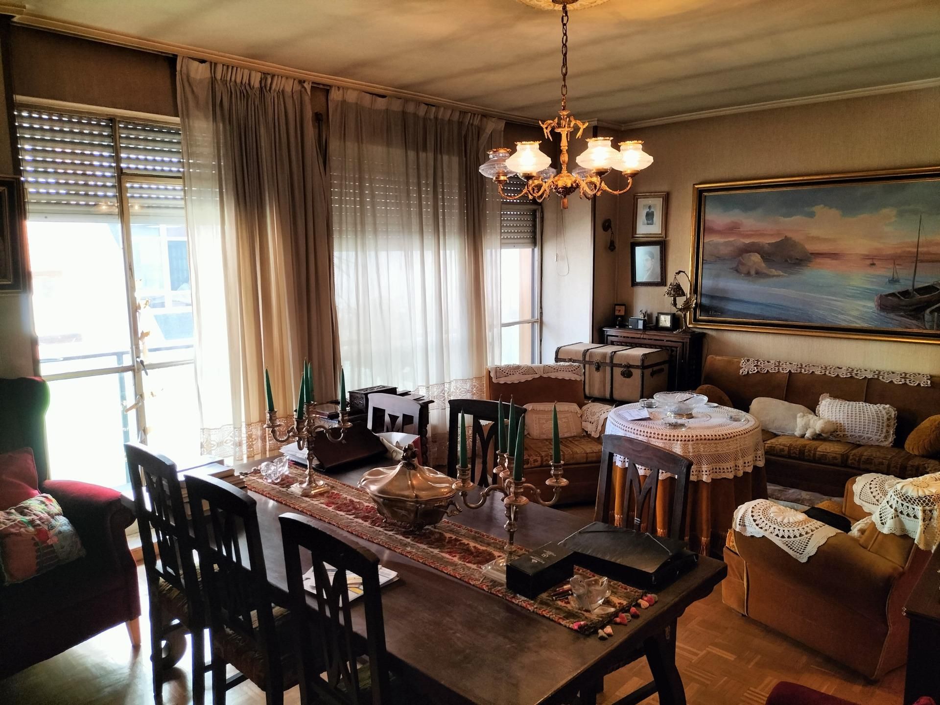Dining room of Flat for sale in Palencia Capital  with Heating, Parquet flooring and Terrace