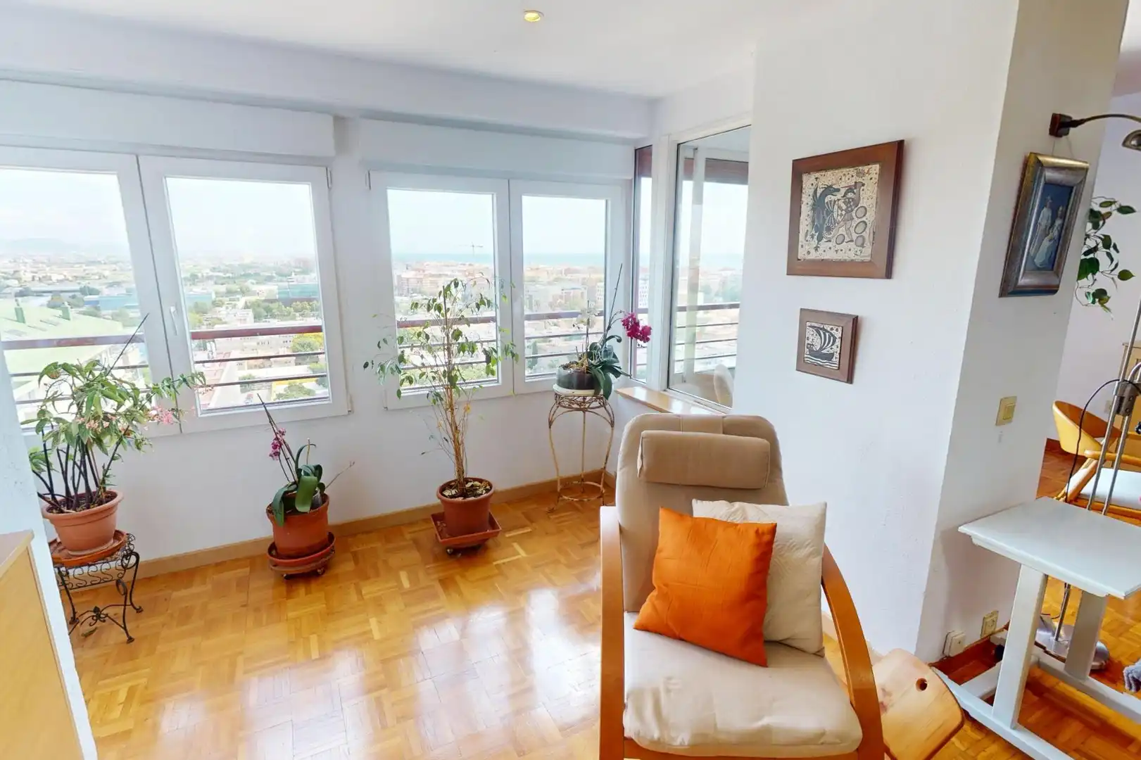 Sala de estar de Piso de alquiler en Valencia con Aire acondicionado, Parquet y Amueblado
