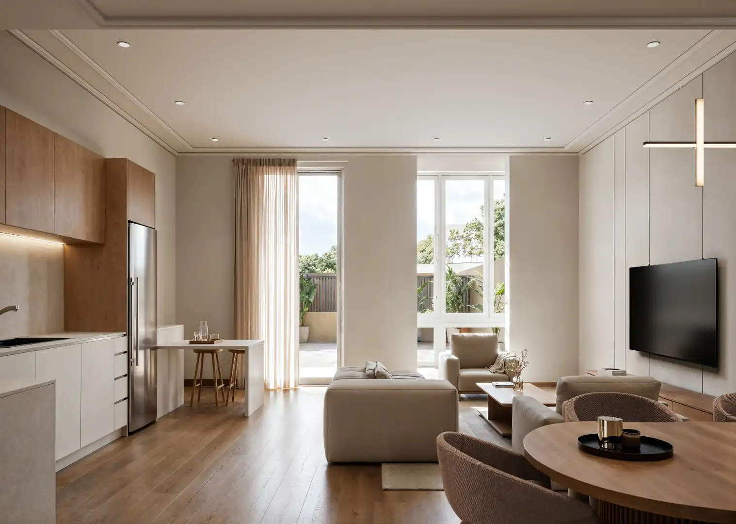 Sala de estar de Planta baja en venta en Barcelona con Aire acondicionado, Terraza y Balcón