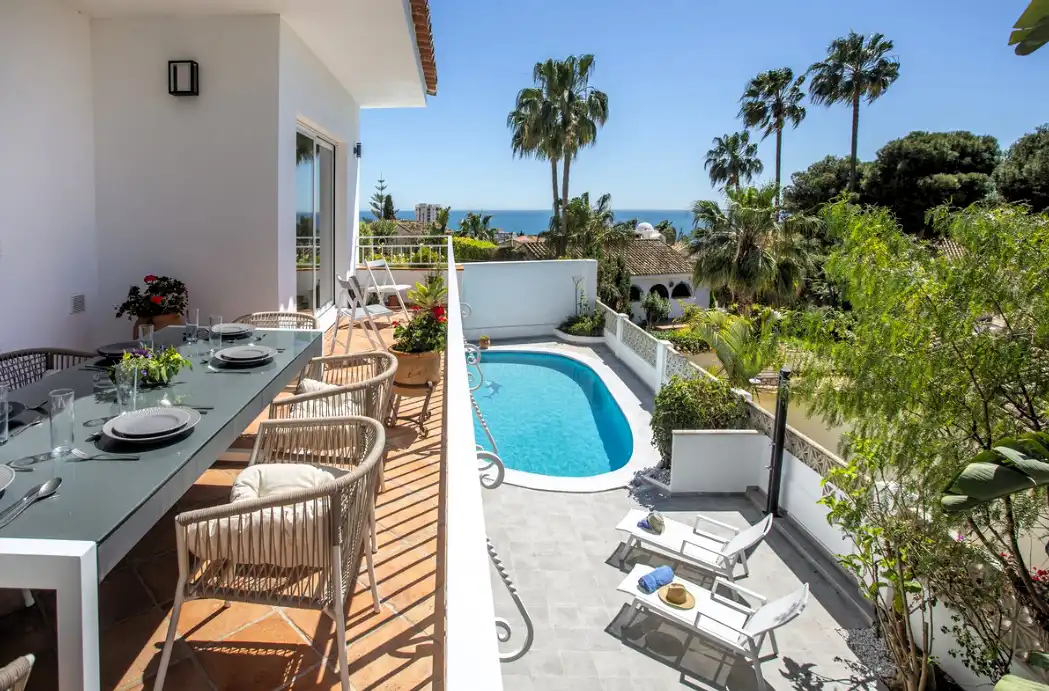 Terrassa de Casa o xalet en venda en Mijas amb Aire condicionat, Jardí privat i Terrassa