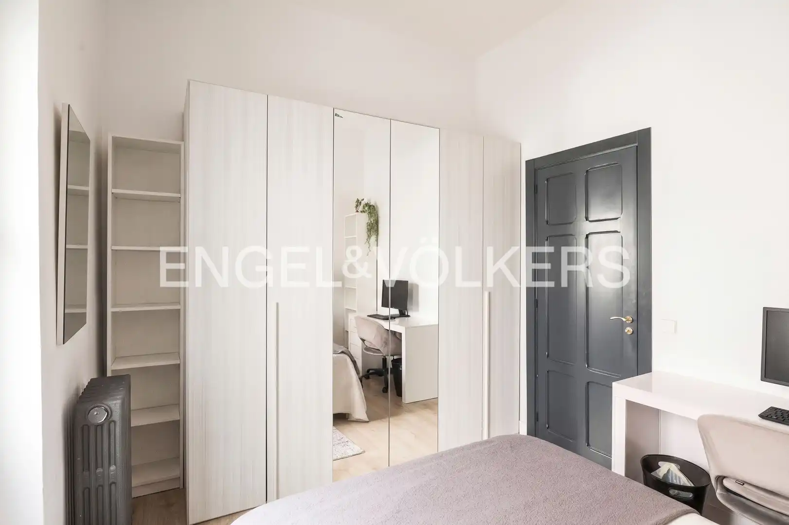 Schlafzimmer von Wohnung zur Miete in Madrid mit Klimaanlage, Heizung und Möbliert