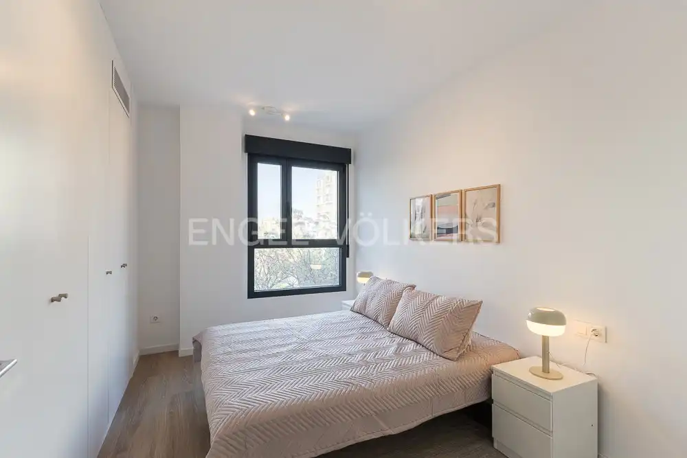 Bedroom of Flat for rent in Valencia  with Air Conditioner, Heating and Parquet flooring