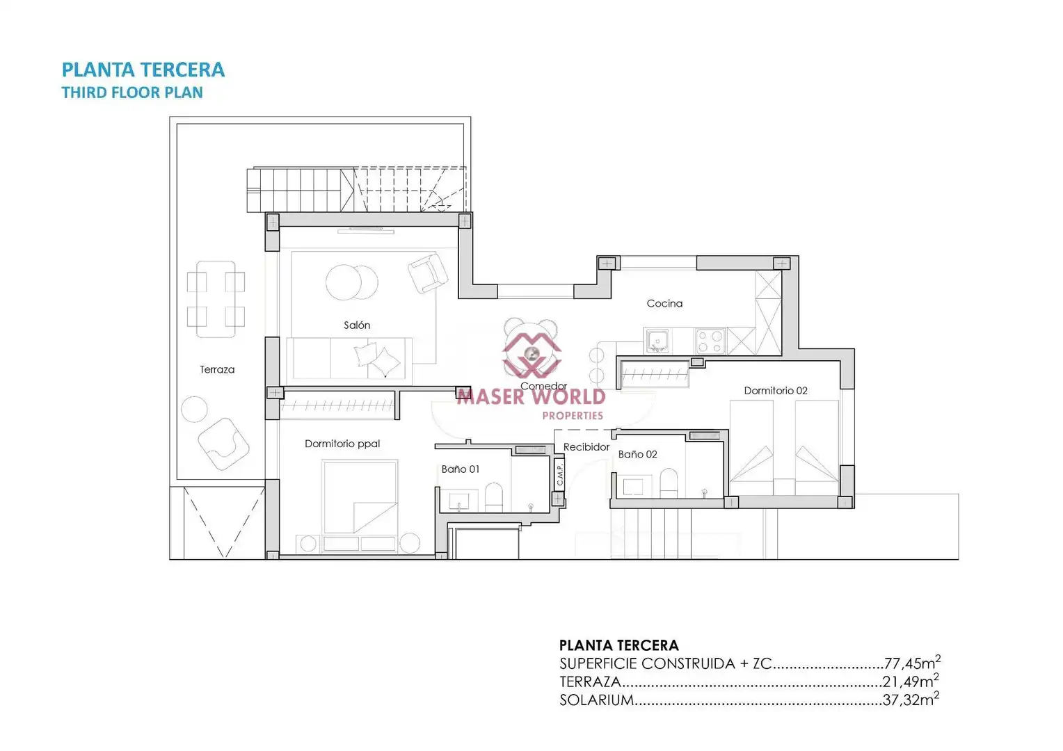 Attique avec piscine à vendre à Mar Menor Golf, imagen 24