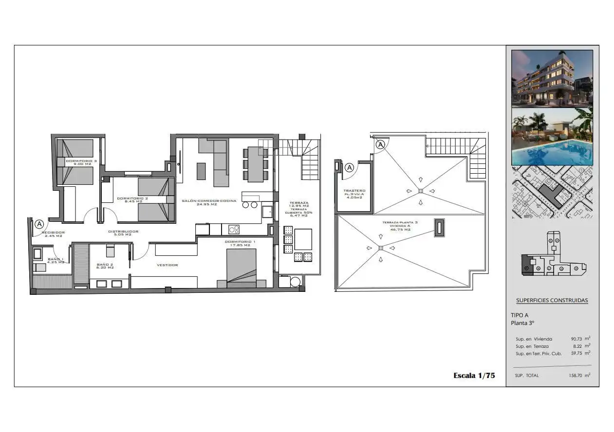 Apartamento con terraza en venta en Santa Pola ciudad, imagen 33