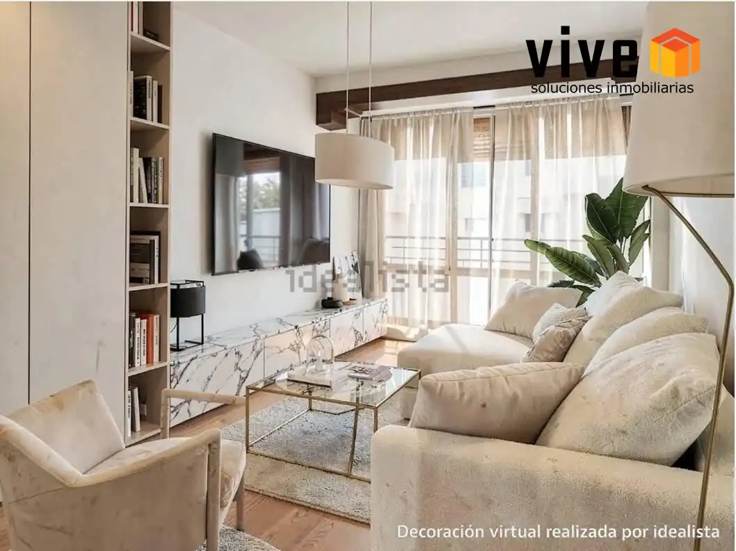 Living room of Flat for sale in Sevilla  with Air Conditioner, Terrace and Furnished