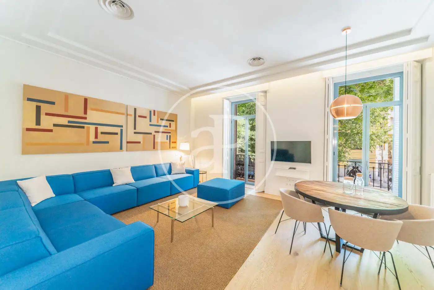 Sala de estar de Piso de alquiler en Madrid con Aire acondicionado, Calefacción y Amueblado