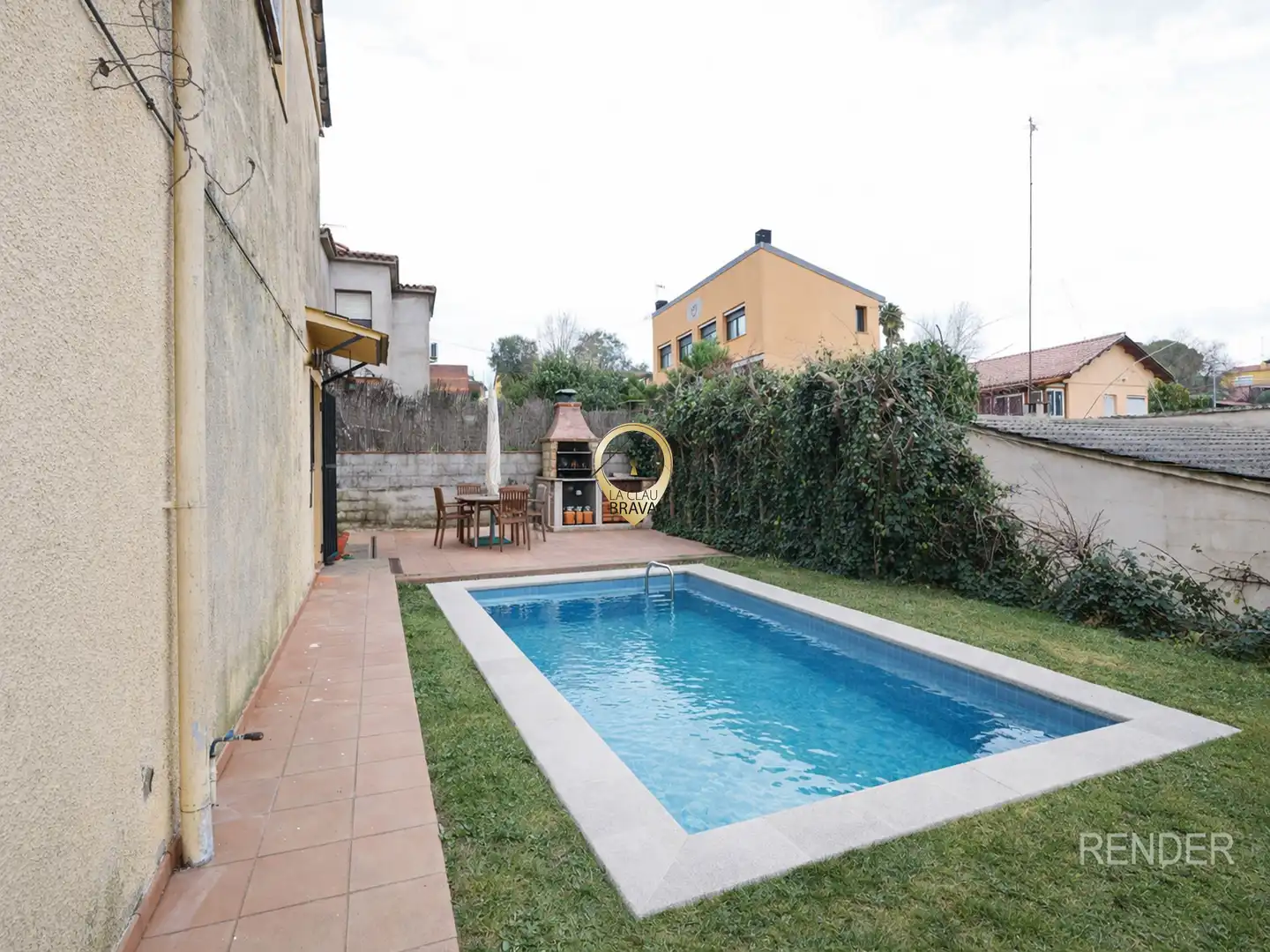 Piscina de Casa o xalet en venda en Santa Coloma de Farners amb Aire condicionat, Calefacció i Jardí privat
