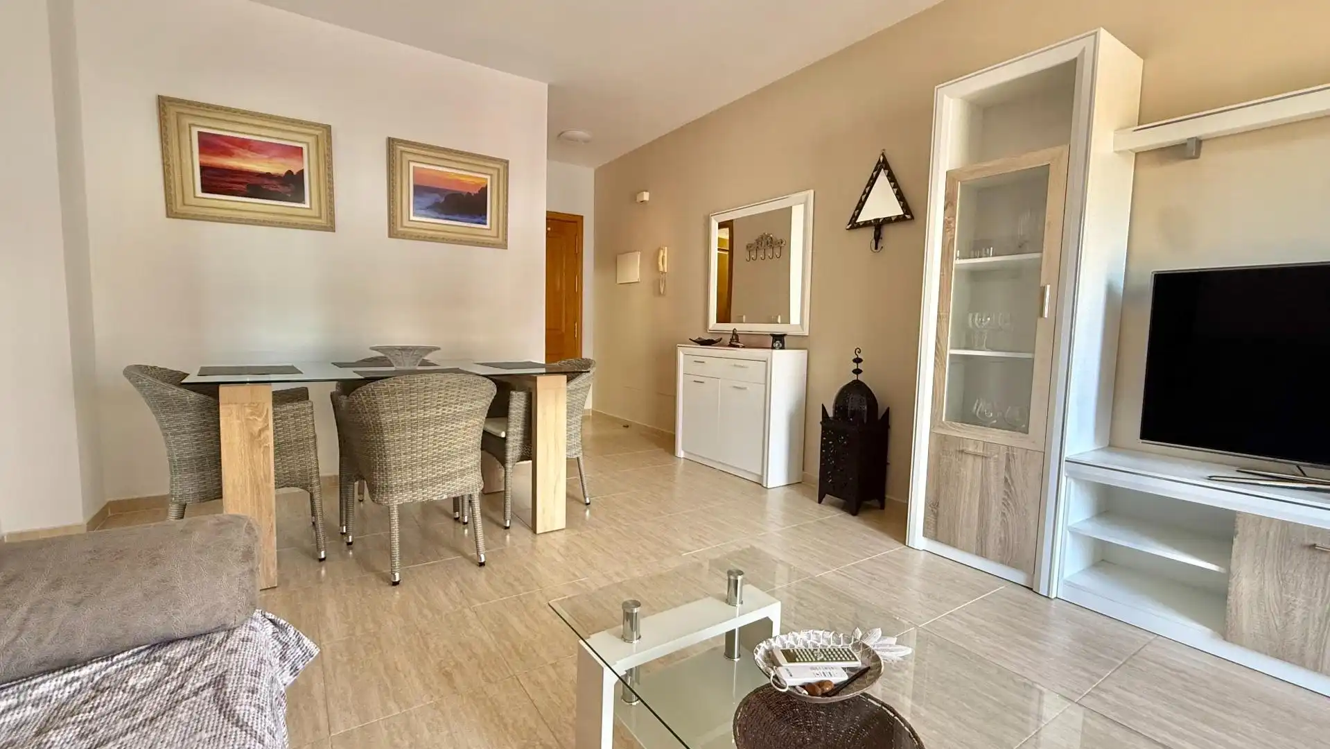 Esszimmer von Wohnung zum Verkauf in Mijas mit Klimaanlage, Terrasse und Möbliert