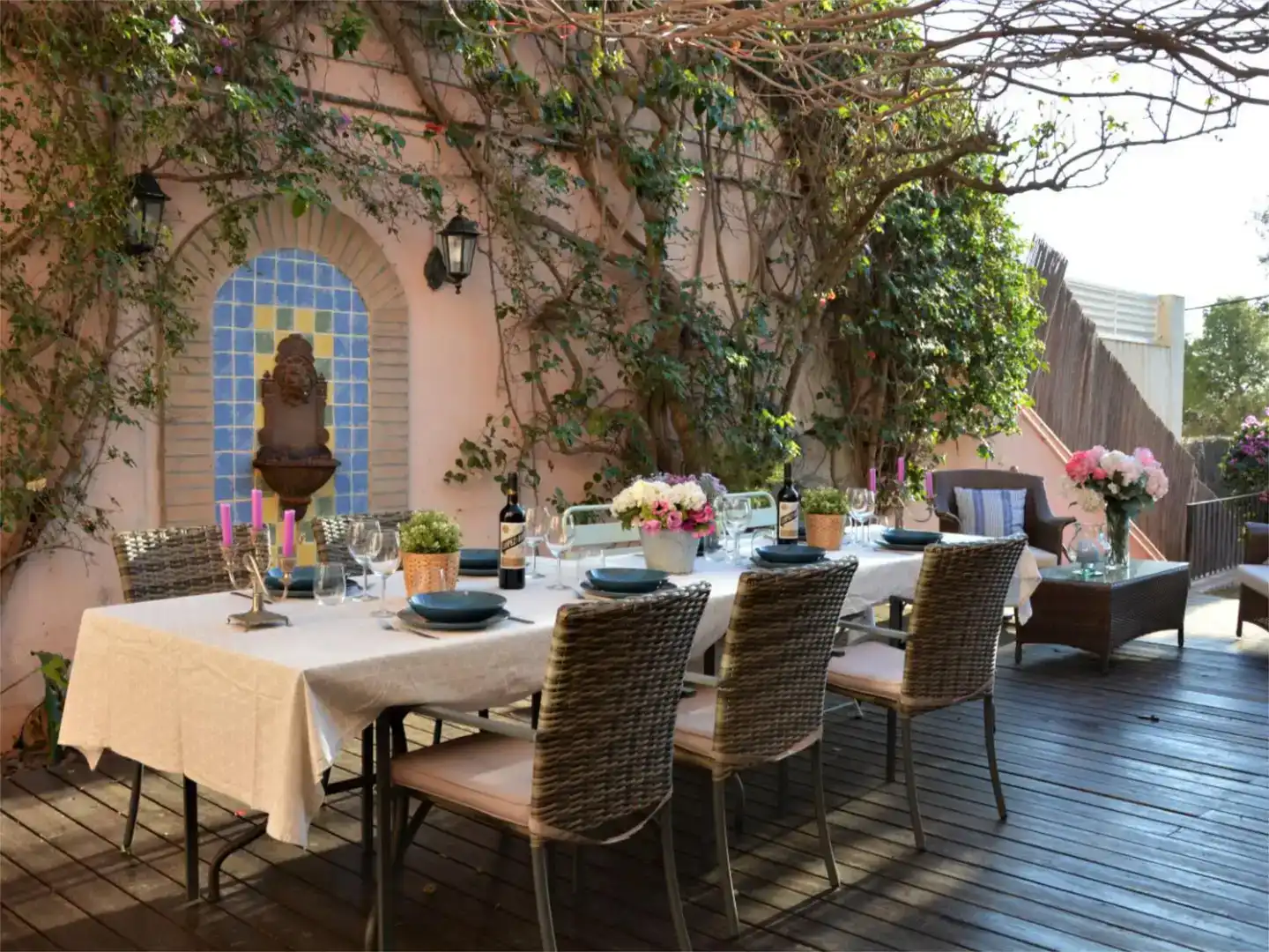 Terraza de Casa o chalet de alquiler en Sitges con Aire acondicionado, Piscina y Amueblado