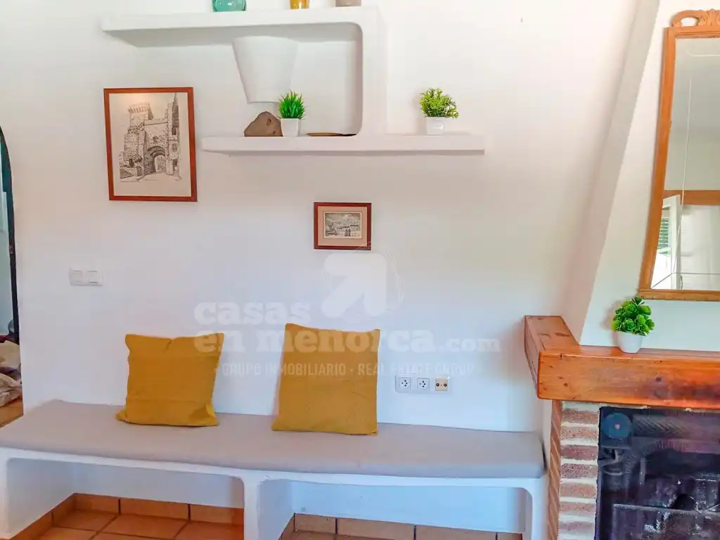 Sala de estar de Finca rústica en venta en Es Castell con Aire acondicionado, Terraza y Piscina