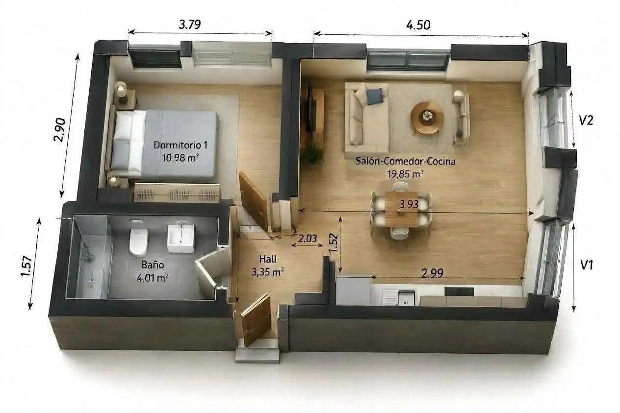 Erdgeschosswohnung mit Aufzug zum Verkauf in Magán