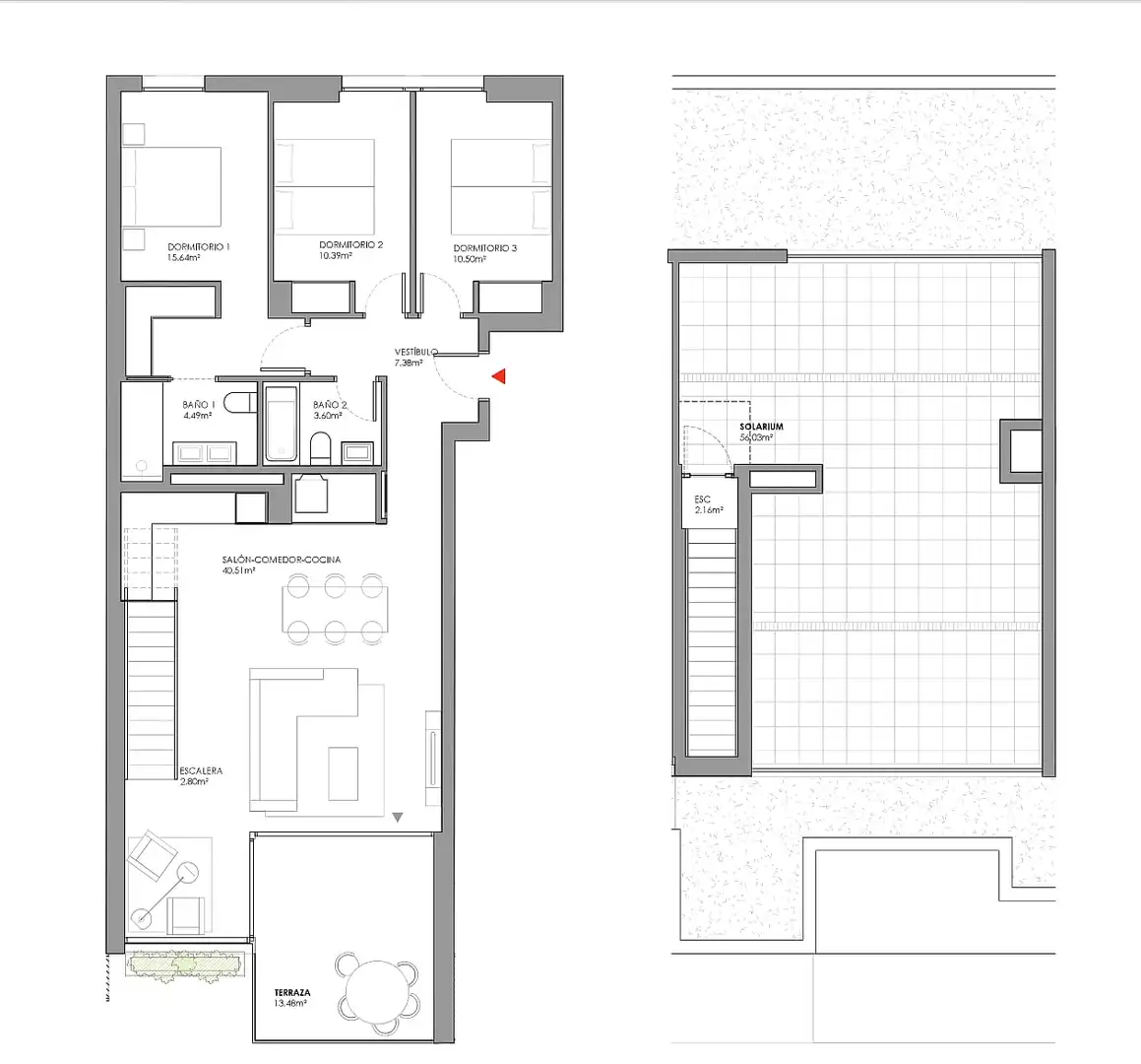 Apartament amb terrassa en venda a Les Salines - Pla de Sant Pere, imagen 15