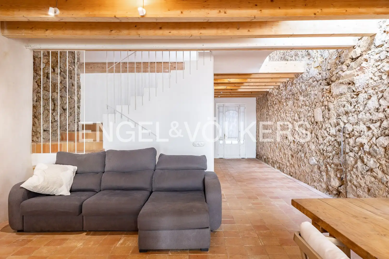 Living room of Houses for rent in Sant Pol de Mar  with Air Conditioner, Heating and Parquet flooring