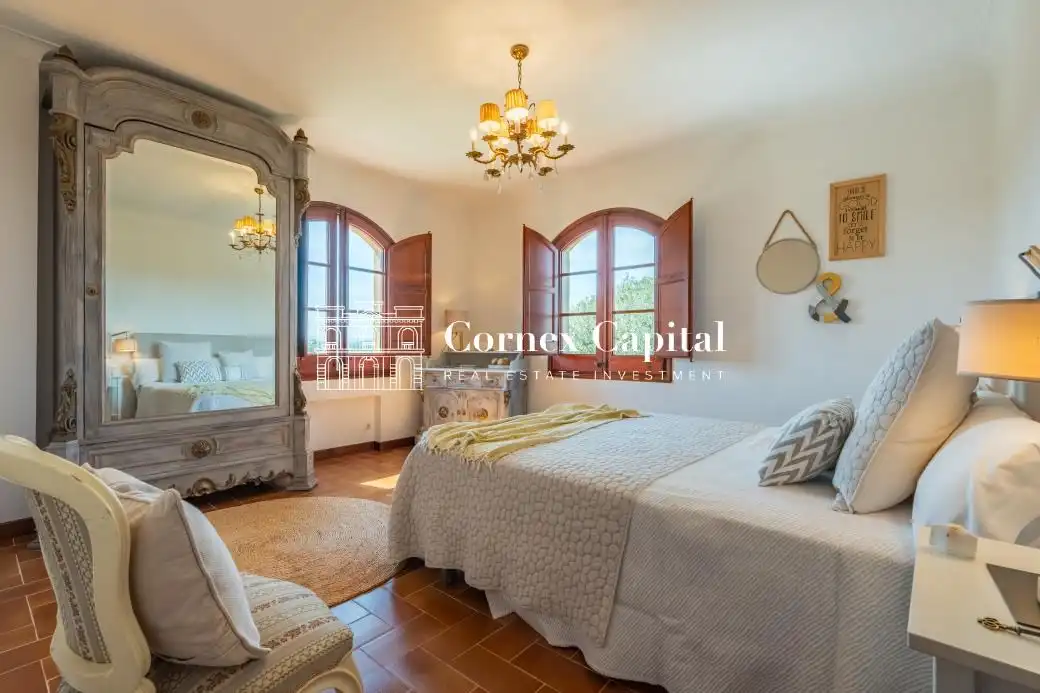 Habitación de Finca rústica de alquiler en Fontanilles con Aire acondicionado, Calefacción y Jardín privado