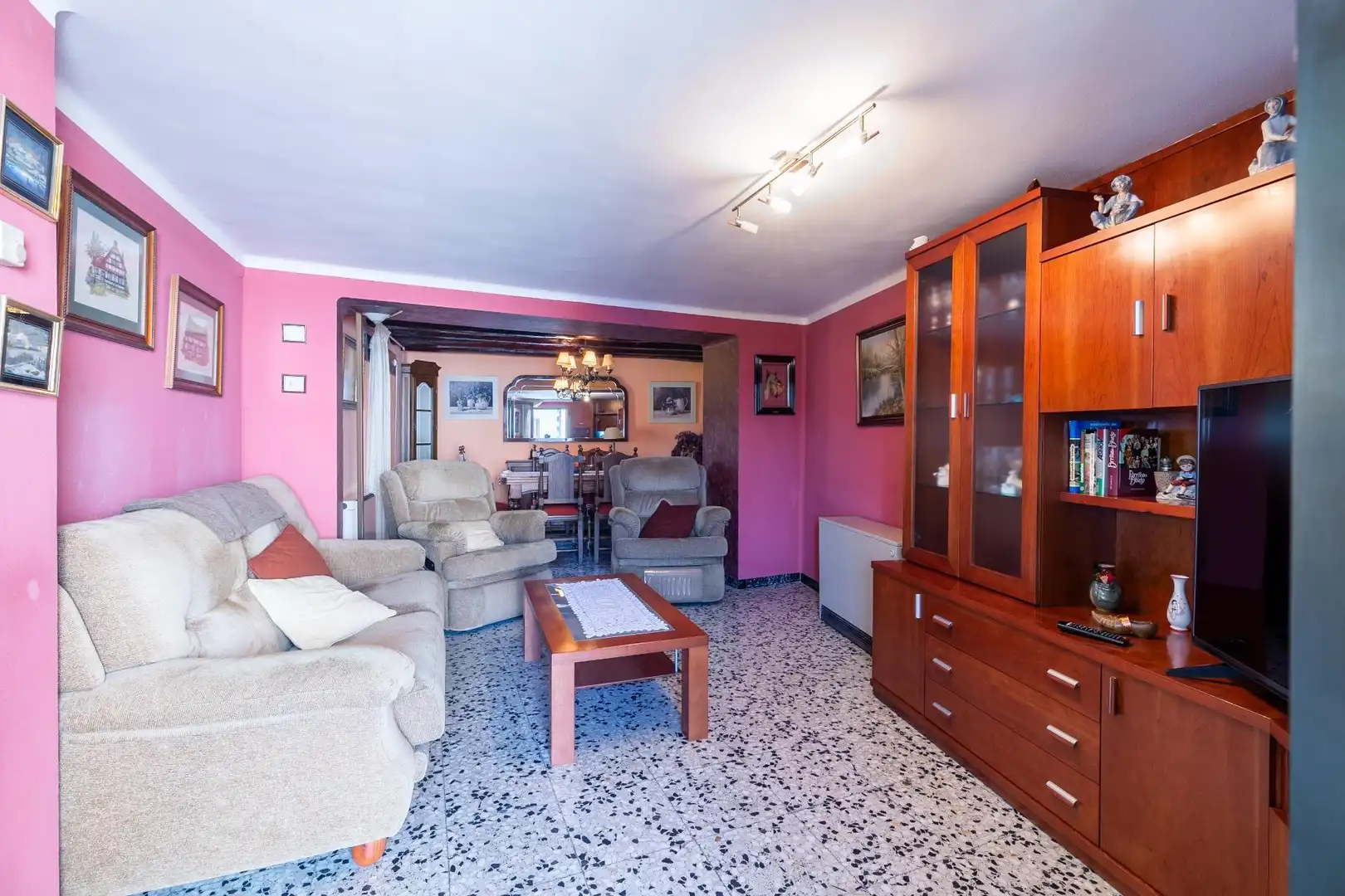 Sala de estar de Casa o chalet en venta en Laspuña con Calefacción, Jardín privado y Amueblado