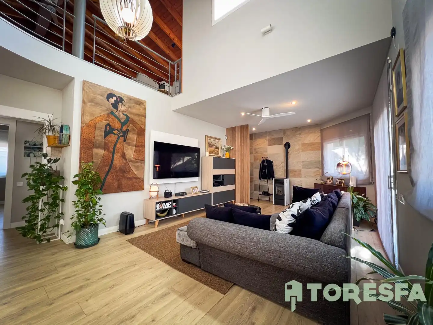 Sala de estar de Casa o chalet en venta en Lliçà d'Amunt con Jardín privado y Parquet