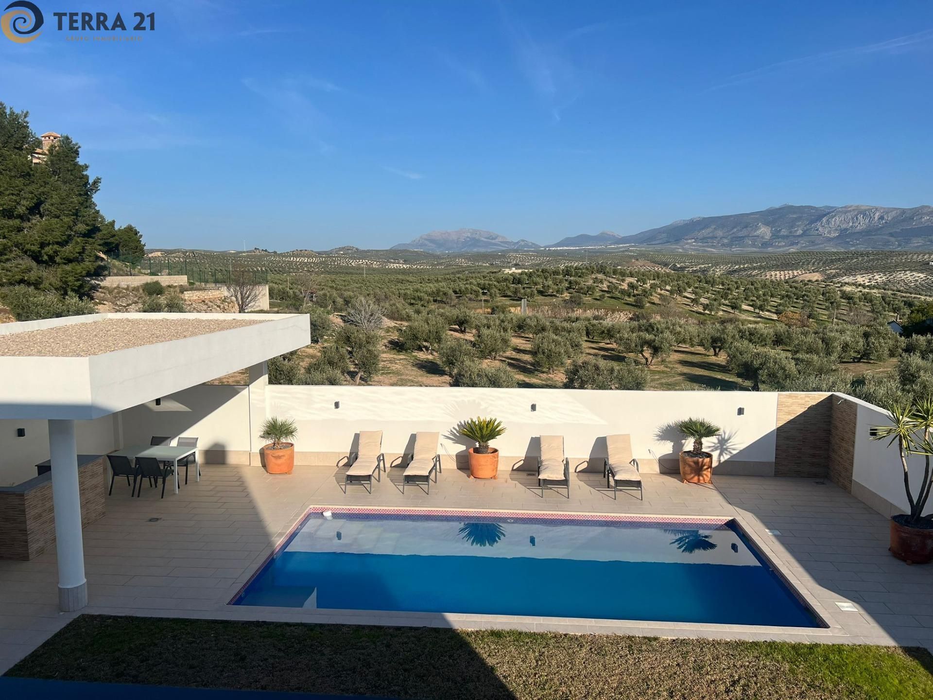 Swimming pool of House or chalet for sale in  Jaén Capital  with Air Conditioner, Private garden and Swimming Pool