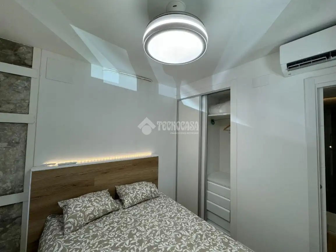 Schlafzimmer von Wohnung zur Miete in Madrid mit Klimaanlage, Heizung und Parkett