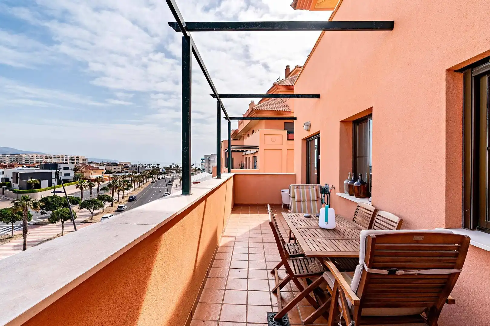 Terrace of Flat for sale in Roquetas de Mar  with Air Conditioner, Terrace and Community pool