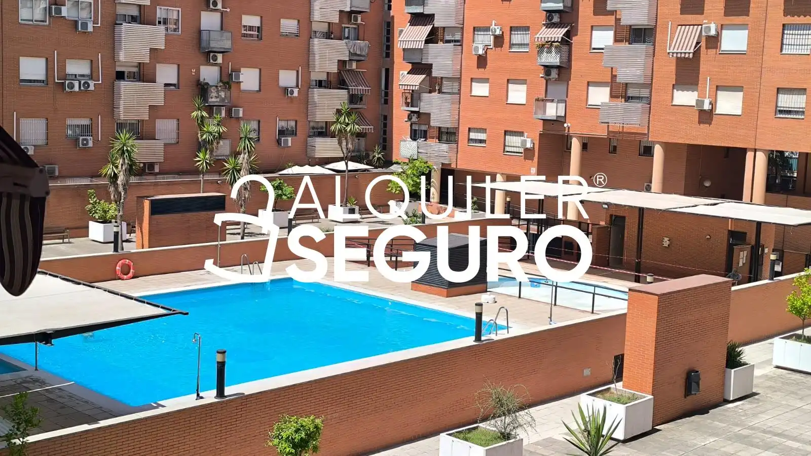 Swimming pool of Flat for rent in Sevilla  with Air Conditioner and Furnished
