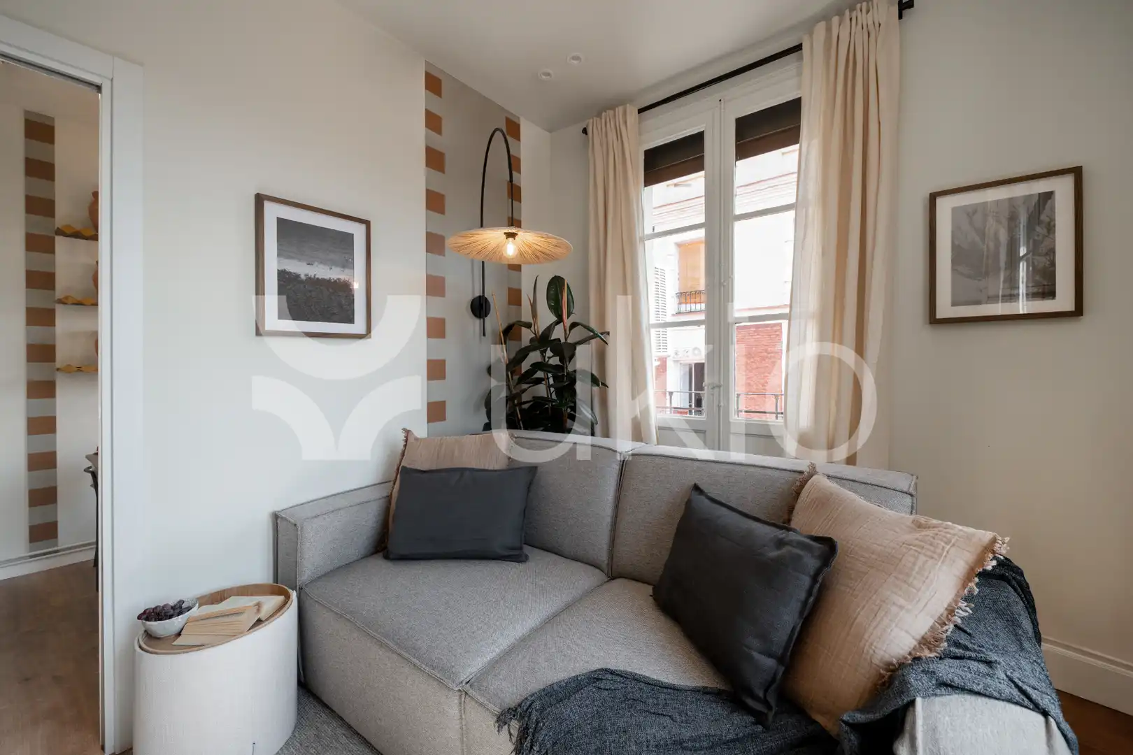 Sala de estar de Apartamento de alquiler en Madrid con Aire acondicionado, Calefacción y Amueblado