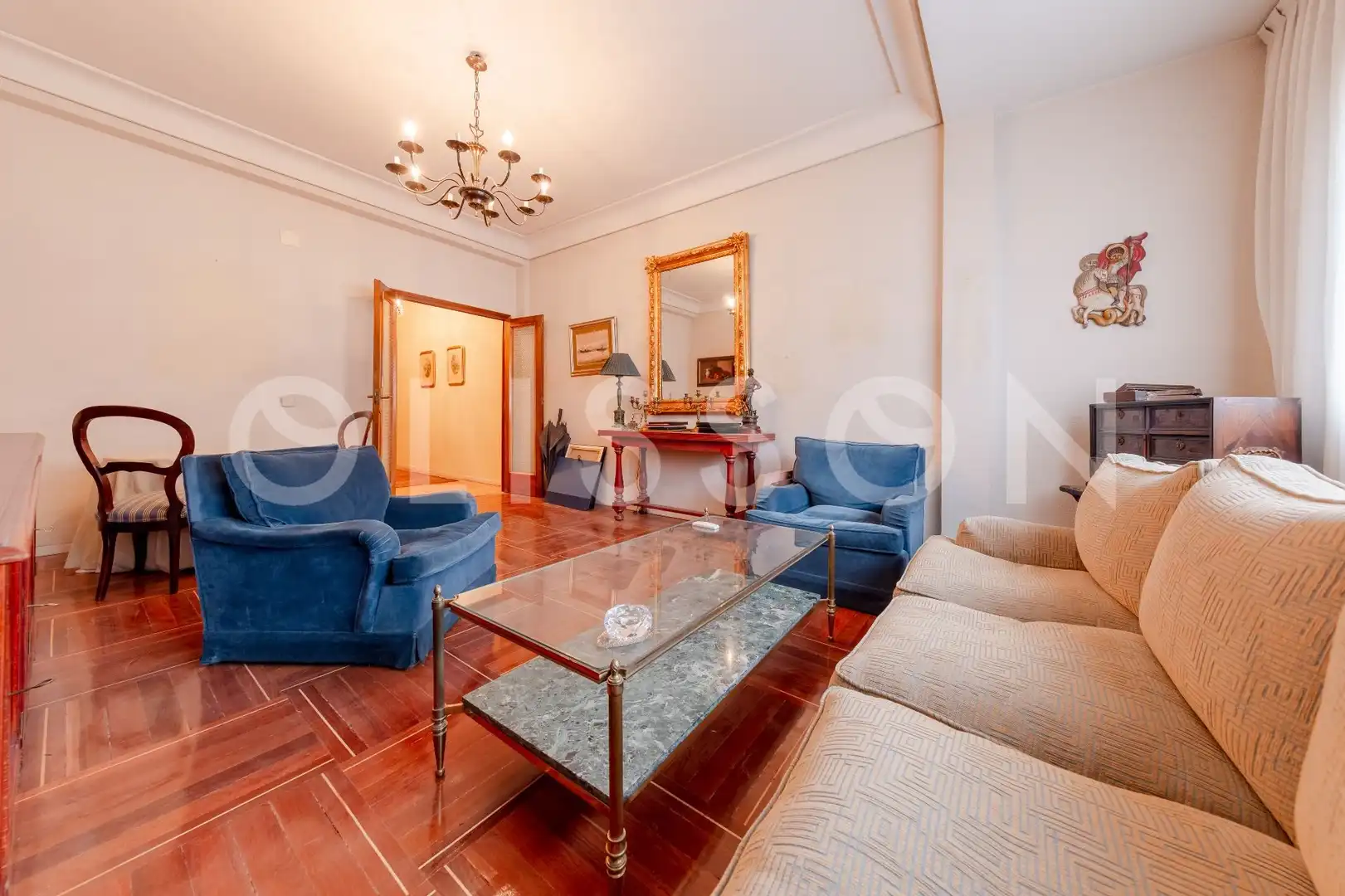 Wohnzimmer von Wohnung zum Verkauf in Madrid mit Klimaanlage, Heizung und Terrasse